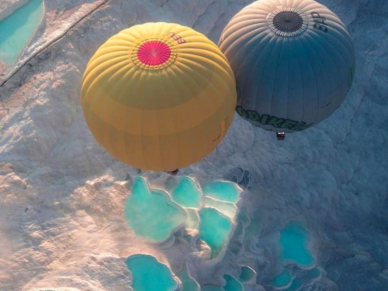 На воздушном шаре в Памуккале